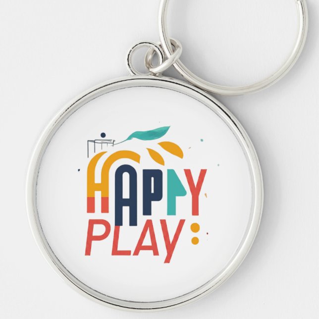 Happy Play Red Keychain (Front)