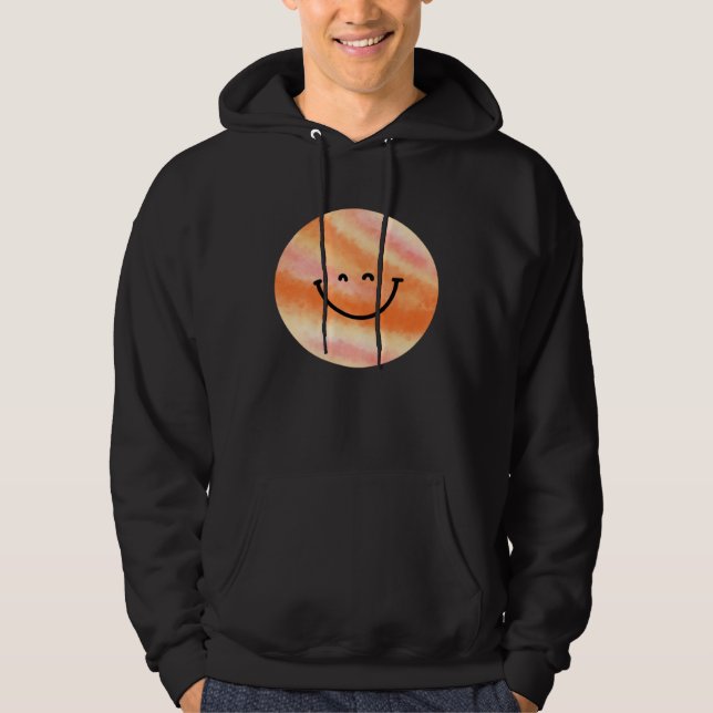 Happy Pluto Planet  Cute  Astronomy Hoodie (Front)