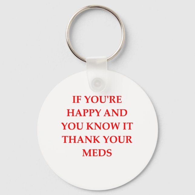 HAPPY.png Keychain (Front)