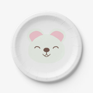 Happy Polar Bear  Paper Plate