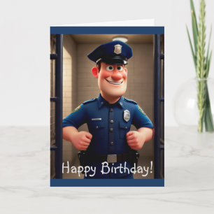 Happy Policeman Birthday Card