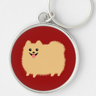 Happy Pomeranian Dog - Super Cute Pom Keychain