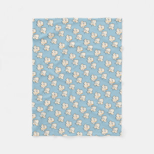 Happy Popcorn kernels popping buttered corn Fleece Blanket