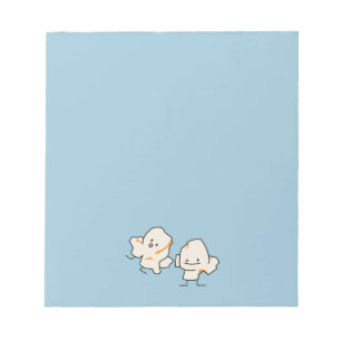 Happy Popcorn kernels popping buttered corn Notepad