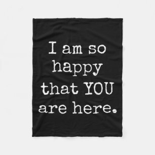 Happy Positive Affirmation Kind Motivational Teach Fleece Blanket