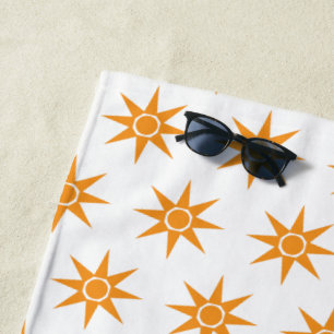 Happy Positive Magic Sun Pattern Beach Towel