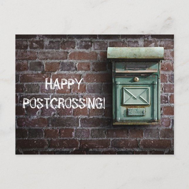 Happy postcrossing boîte à lettre verte postcard (Front)