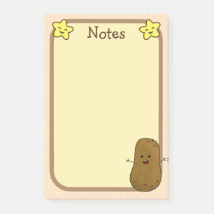 Happy Potato And Stars Post-it Notes