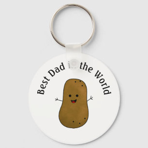 Happy Potato Best Dad In The World Keychain