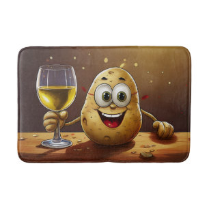 Happy Potato Face  Bath Mat