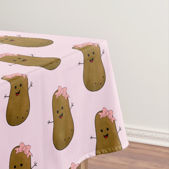Happy Potato Girl Tablecloth (In Situ)