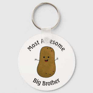 Happy Potato Most Awesome Big Brother Keychain