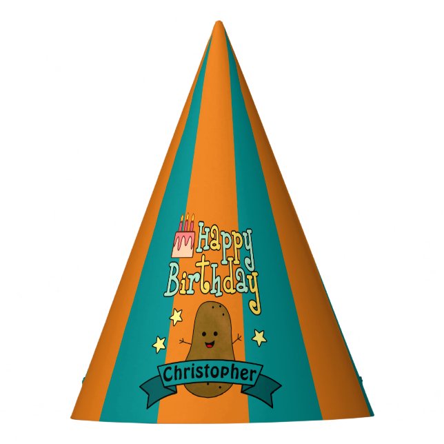 Happy Potato  Party Hat (Front)