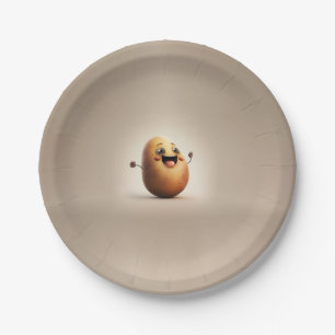 Happy Potato Party Time Paper Plate