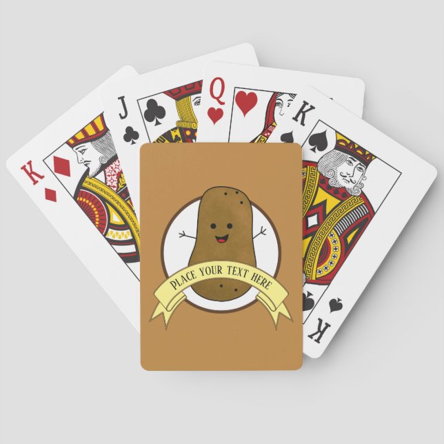 Happy Potato Personalized Playing Cards (Back)