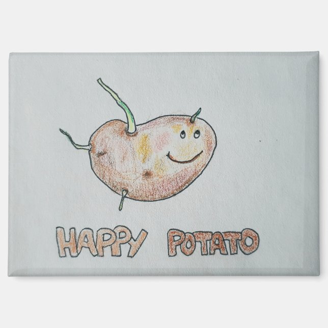 Happy Potato Rectangle Magnet (Front)