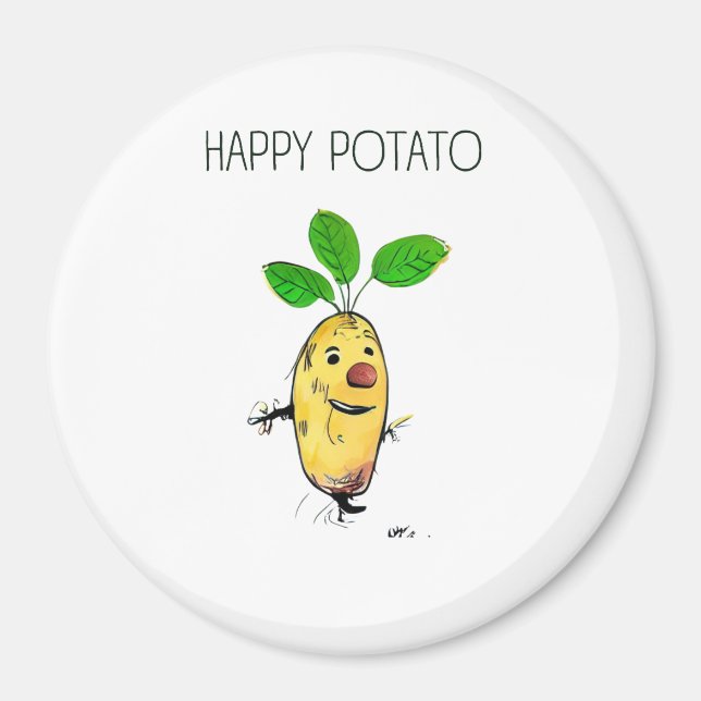 Happy potato  T-Shirt Magnet (Front)