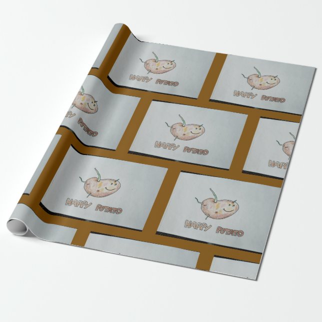 Happy Potato Wrapping Paper (Unrolled)