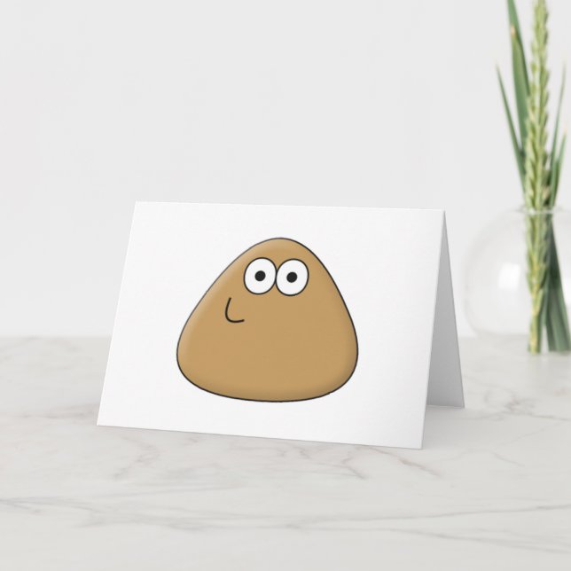 Happy Pou - Greeting Card Horizontal (Front)