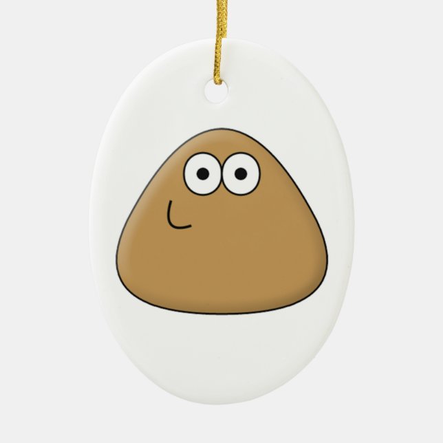 Happy Pou - Ornement ovale (Devant)