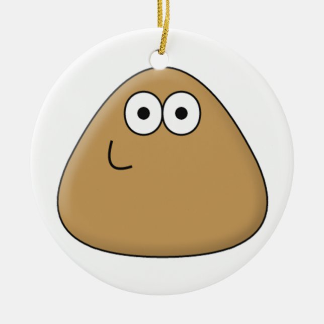 Happy Pou - Round Ornament (Front)