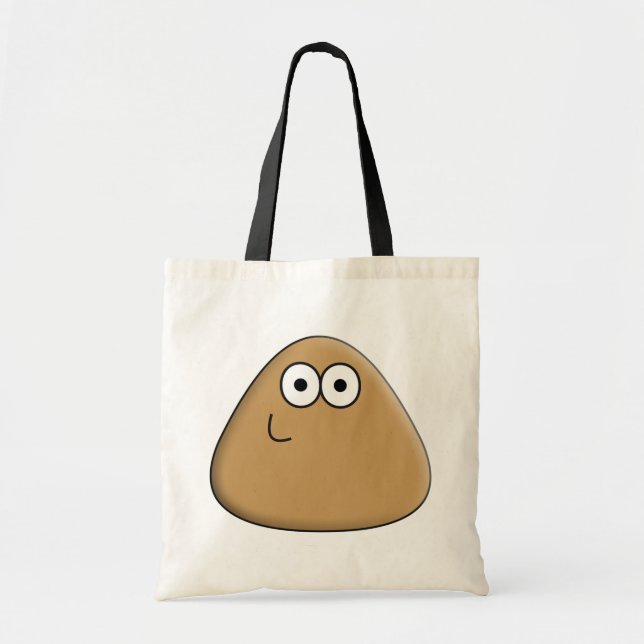 Happy Pou - Sac en tissu Fourre-tout réutilisable (Devant)