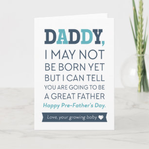 Happy Pre-Father's Day From Unborn Baby Card