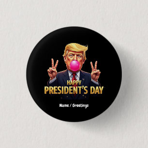 Happy President's Day Celebrate Patriotism Freedom 1 Inch Round Button