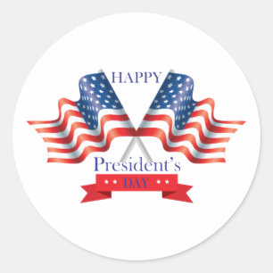 Happy President's Day Classic Round Sticker