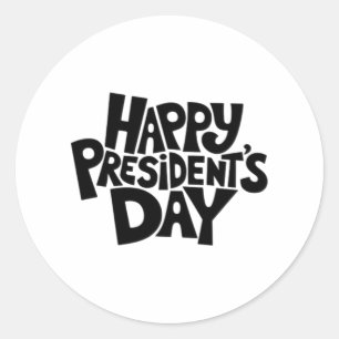 Happy President's Day Classic Round Sticker