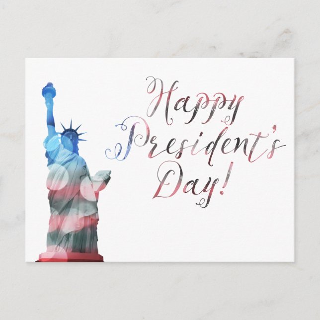 Happy President's Day liberty bokeh Postcard (Front)