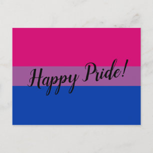 Happy Pride Bisexual Flag Postcard