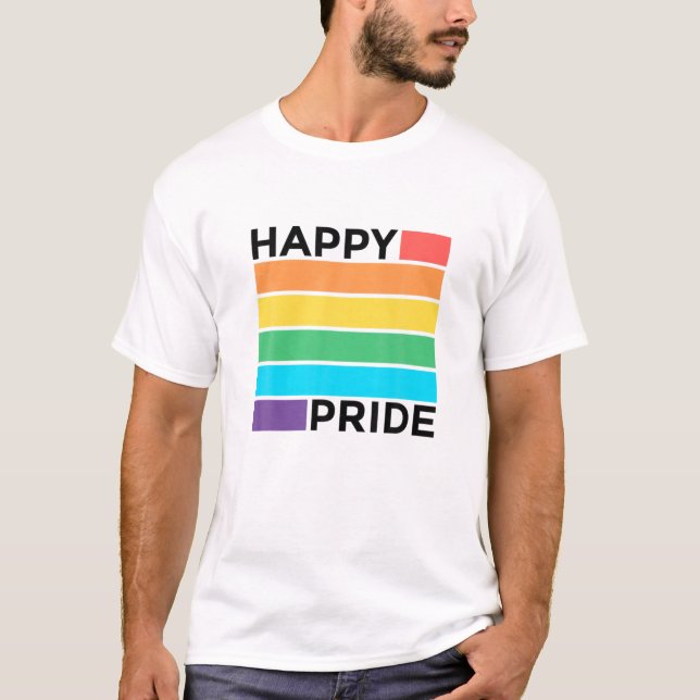 HAPPY PRIDE GAY T-Shirt (Front)