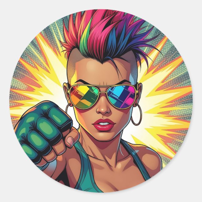 Happy Pride! Lgbtqia+ Month Classic Round Sticker (Front)