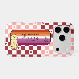 Happy Pride Month Cute Cat Sunset Lesbian Flag