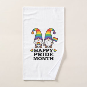 Happy Pride Month Gnome Vintage Rainbow Shirt_1 Hand Towel