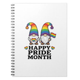 Happy Pride Month Gnome Vintage Rainbow Shirt_1 Notebook
