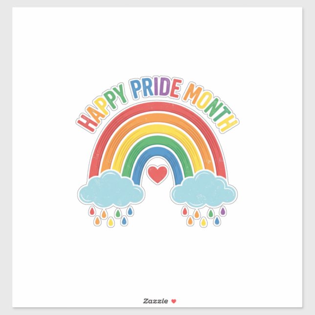 Happy Pride Month Rainbow Vintage Engraving Design (Sheet)