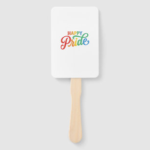 Happy Pride Vintage Rainbow Typography Shirt_1 Hand Fan