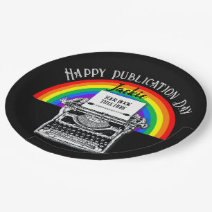 Happy Publication Day Personalized LBGTQ Paper Plate