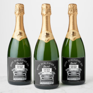 Happy Publication Day Personalized Sparkling Wine Label