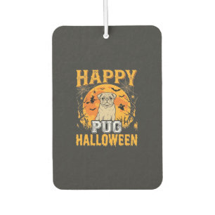 Happy Pug Halloween Spooky Dog Design_1 Air Freshener