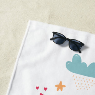 Happy Puggy Beach Towel