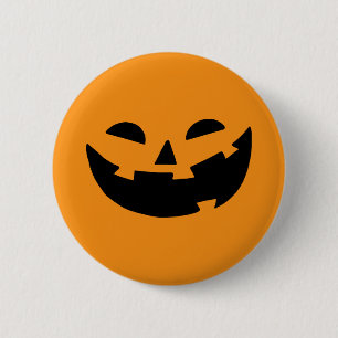 Happy Pumpkin Face 2 Inch Round Button