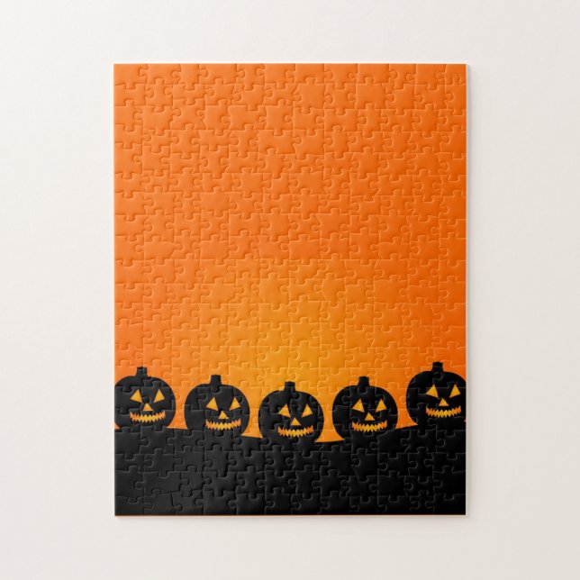 Happy Pumpkin Face Puzzle (Vertical)