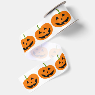 Happy Pumpkin Halloween Ribbon Satin Ribbon