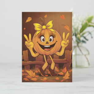 Happy pumpkin. holiday card