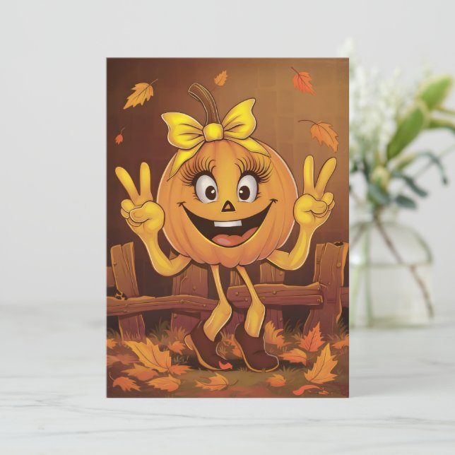 Happy pumpkin. holiday card (Standing Front)