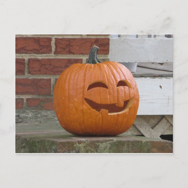 Happy Pumpkin Postcard (Front)