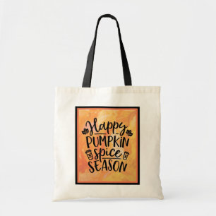 Happy Pumpkin Spice Season Cute Fall Tote Bag